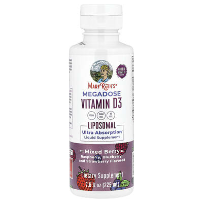 Витамины MaryRuth's Megadose Vitamin D3 Liposomal Mixed Berry 225 ml