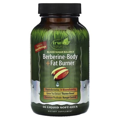 Berberine-Body + Fat Burner , 56 Liquid Soft-Gels