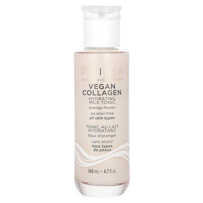 Увлажняющая тонизирующая сыворотка Pacifica Vegan Collagen, Orange Flower, Alcohol Free, 4.7 fl oz (140 ml)