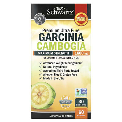 Garcinia Cambogia, максимальная концентрация, 60 капсул (800 mg per Capsule)