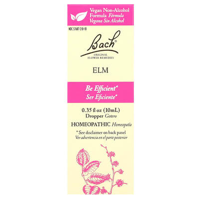 Средство Bach Original Flower Remedies, Elm, 0.35 fl oz (10 ml)