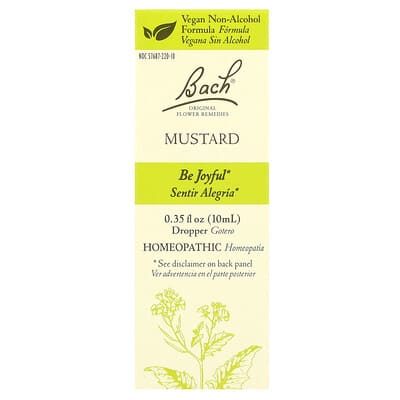 Bach Original Flower Remedies, горчица, 0.35 fl oz (10 ml)