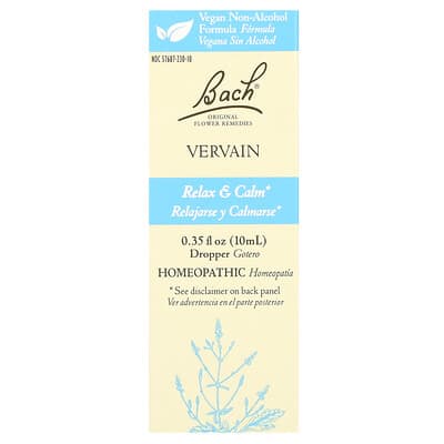 Цветочные средства Original Flower Remedies, Vervain, 0.35 fl oz (10 ml)