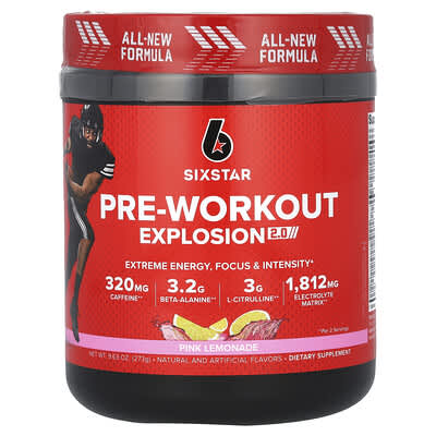 Предтренировочный комплекс Pre-Workout Explosion 2.0, Pink Lemonade, 9.63 oz (273 g)