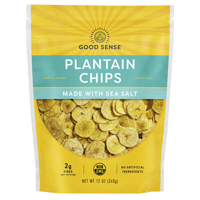 Plantain Chips, With Sea Salt, 12 oz (340 g)