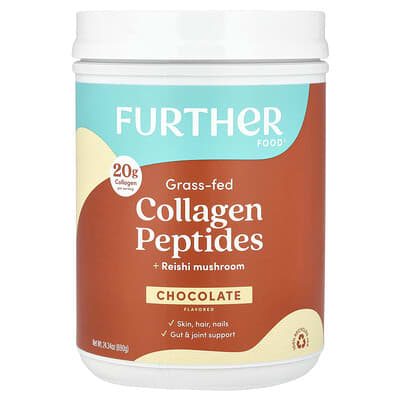 Grass-Fed Collagen Peptides + Reishi Mushroom, Chocolate, 24.34 oz (690 g)