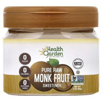 Health Garden Натуральный подсластитель Monk Fruit, 3 oz (85 g)