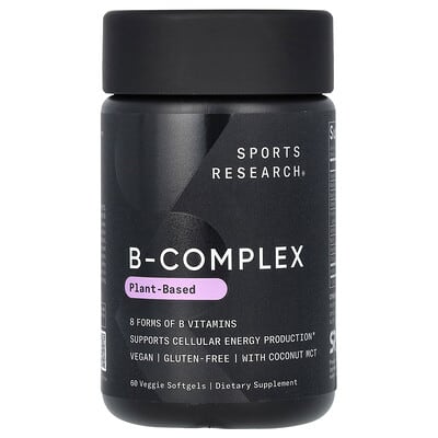 B-Complex, Plant-Based, 60 Veggie Softgels