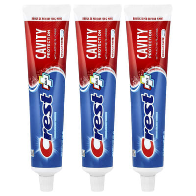 Cavity Protection, Fluoride Anticavity Toothpaste, Regular Paste, 3 Pack, 5.7 oz (161 g) Each
