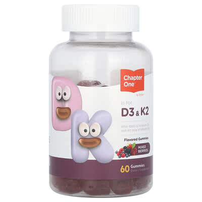 Chapter One™, Vitamin D3 & K2 Gummies, Mixed Berries, 60 Gummies