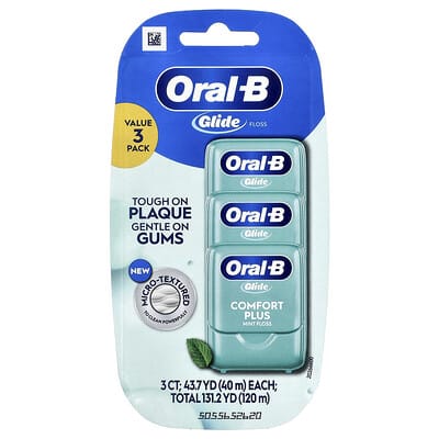 Зубная нить Oral-B Glide Comfort Plus Mint, 3 шт., по 40 м