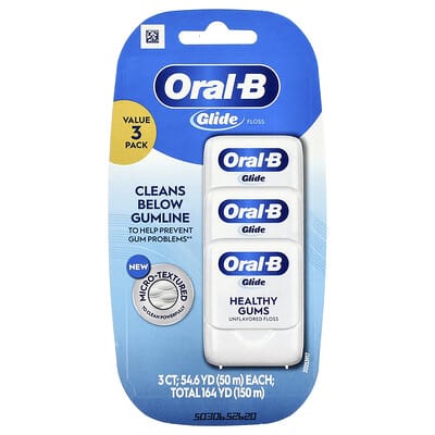 Зубная нить Oral-B Glide Pro-Health Original, без вкуса, 3 шт