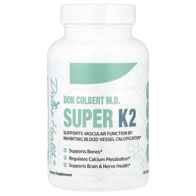 Don Colbert M.D. Super K2, 120 Capsules (200 mcg per Capsule)