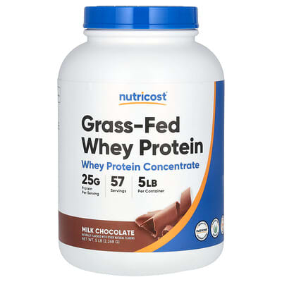Grass-Fed Whey Protein, Milk Chocolate, 5 lb (2,268 g)