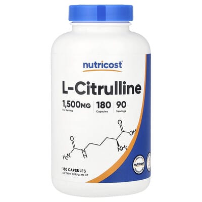 L- Citrulline, 180 Capsules (750 mg per Capsule)