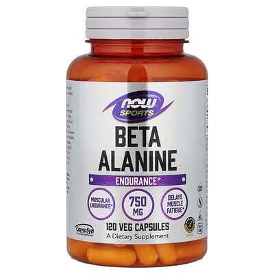 Sports, Beta-Alanine, Endurance, 120 Veg Capsules (750 mg per Capsule)