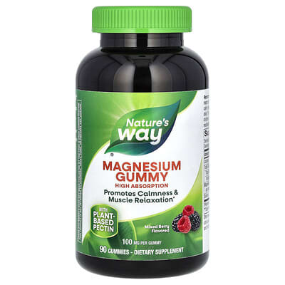 Magnesium Gummy, Mixed Berry, 100 mg, 90 Gummies