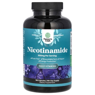 Никотинамид, 500 mg, 180 капсул