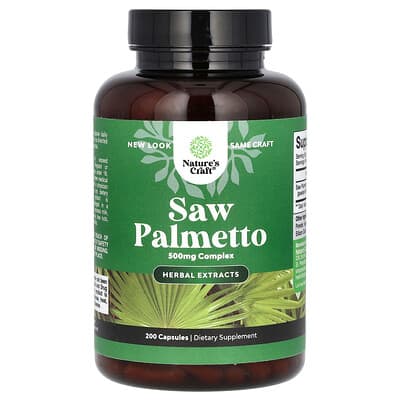 Пальма Saw Palmetto, 500 mg, 200 капсул
