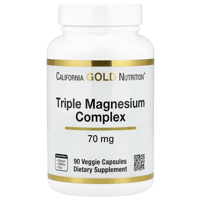 Triple Magnesium Complex, 70 mg, 90 Veggie Capsules