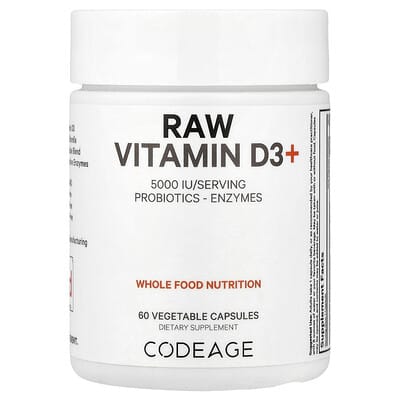 Raw Vitamin D3+, 60 Vegetable Capsules