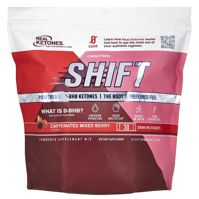 Real Ketones Shift, Mixed Berry, 30 пакетиков, 0.26 oz (7.3 g) каждый