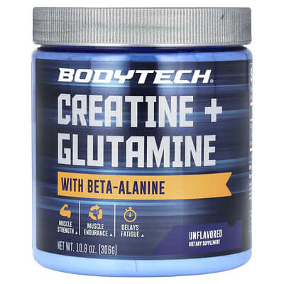 Creatine + Glutamine With Beta-Alanine, без вкуса, 10.8 oz (306 g)