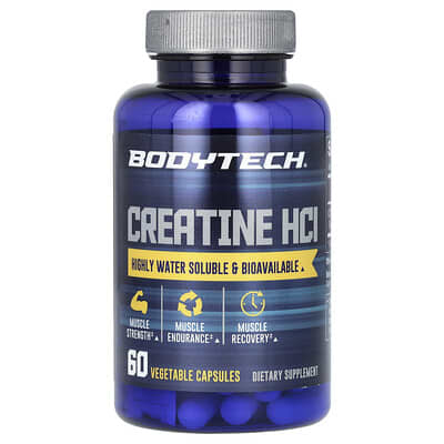 BodyTech Creatine HCl 750 mg капсулы вегетарианские 60 шт