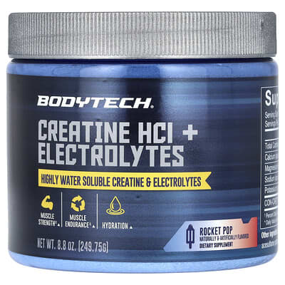 Creatine HCl + электролиты, Rocket Pop, 8.8 oz (249.75 g)
