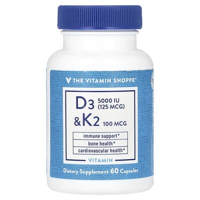 Витамины Vitamin D3 & K2, 60 капсул