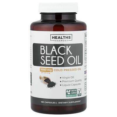 Black Seed Oil, 180 Capsules (500 mg per Capsule)