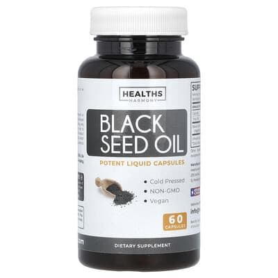 Black Seed Oil, 60 Capsules (500 mg per Capsule)