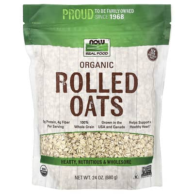 Organic Rolled Oats, 24 oz (680 g)