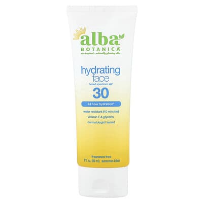 Hydrating Face Sunscreen Lotion, SPF 30, Fragrance Free, 3 fl oz (89 ml)