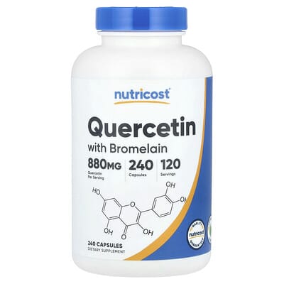 Quercetin с Bromelain, 240 капсул