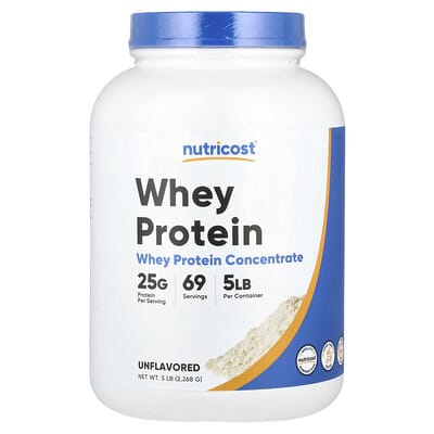 Whey Protein Concentrate, Unflavored, 5 lb (2,268 g)