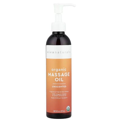 Масло для массажа Organic, без запаха, 8 fl oz (237 ml)