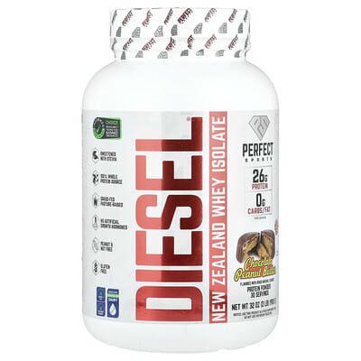 Diesel®, изолят сыворотки Новой Зеландии, шоколад с арахисовым маслом, 2 lb (908 g)