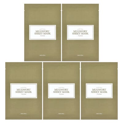 Mugwort Beauty Sheet Mask, 5 Sheets, 0.77 fl oz (23 ml) Each
