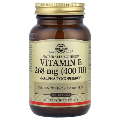 Витамин E, 268 mg (400 IU), 100 мягких капсул