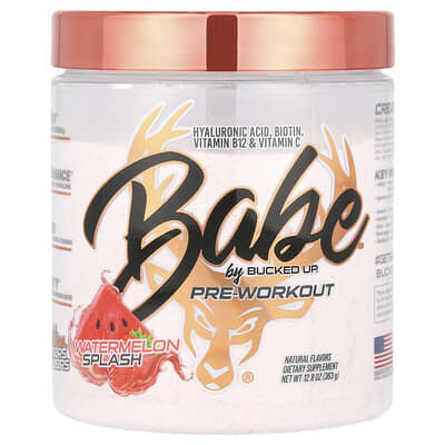 Предтренировочная добавка Babe, арбузный микс, 12.8 oz (363 g)