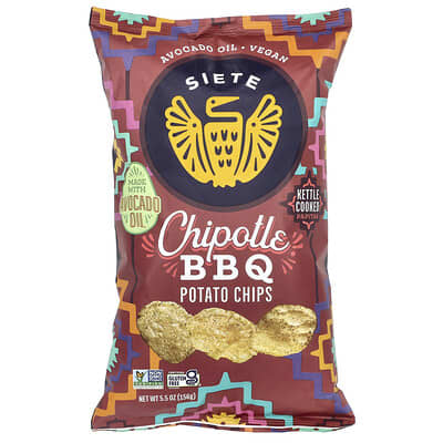 Siete картофельные чипсы, Chipotle BBQ, 5.5 oz (156 g)