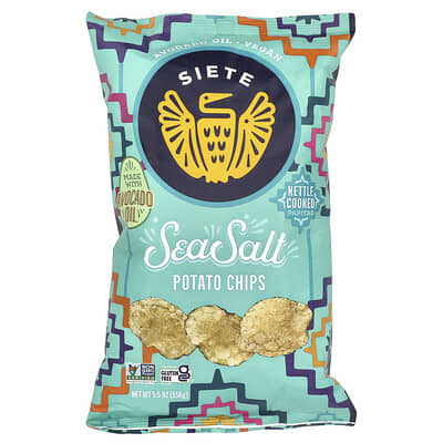 Kettle Cooked Potato Chips, Sea Salt, 5.5 oz (156 g)