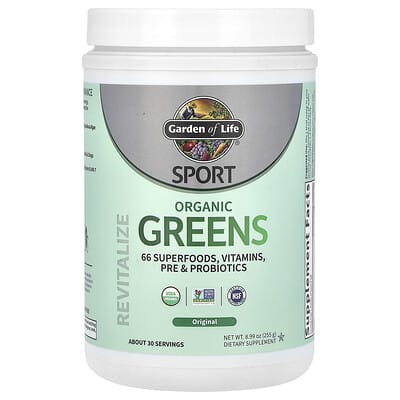 Органический зеленый суперфуд Garden of Life Sport, Original, 8.99 oz (255 g)