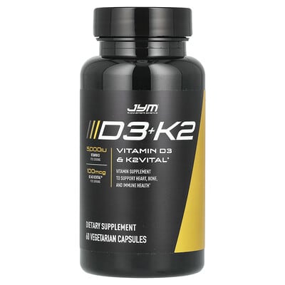D3+K2 JYM Supplement Science, 60 вегетарианских капсул