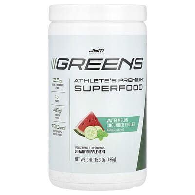 Суперфуд Greens, Athlete's Premium Superfood, Watermelon Cucumber Cooler, 15.3 oz (435 g)