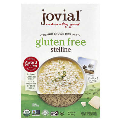 Органическая паста из бурого риса Jovial Stelline, 12 oz (340 g)