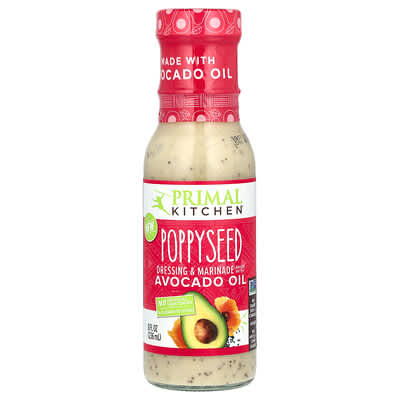 Dressing & Marinade Made With Avocado Oil, Poppyseed, 8 fl oz (236 ml)