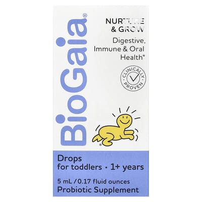 Nurture & Grow Drops, 1+ Years, 200 Million CFU, 0.17 fl oz (5 ml)