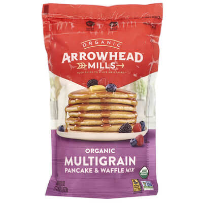 Органическая смесь для блинов и вафель Arrowhead Mills, 22 oz (623 g)